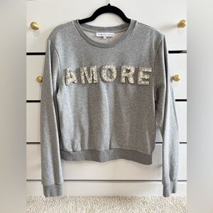 Endless rose embellished AMORE sweatshirt